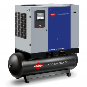 Schraubenkompressor 10 bar 500L 20 PS/15 kW 2267 l/min (EcoPower 20 Combi Dry)