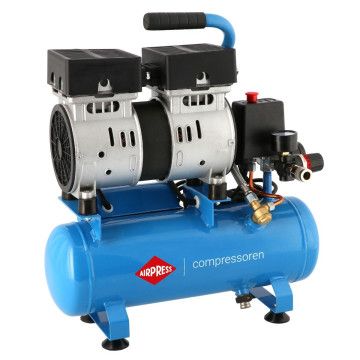 B-Ware Tragbarer Flüsterkompressor ölfrei L 6-105 8 bar 6L 0.6 PS/0.45 kW 48 l/min