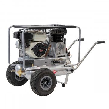 Benzinkompressor mit HONDA GX160 Motor BM 11+11/330 10 bar 4.8 PS/3.6 kW 247 l/min 2x11 l