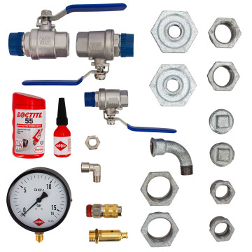 Armaturensatz für Druckluftbehälter 900L 1 1/2" 11 bar