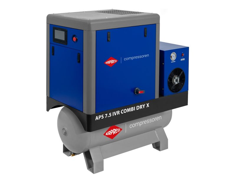 Schraubenkompressor APS 7.5 IVR Combi Dry X 10 bar 7.5 PS/5.5 kW 290-690 l/min 200 l