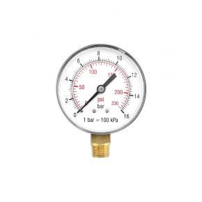Manometer 1/4" Anschluss unten in Blister