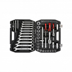 Werkzeugkoffer Steckschlüsselsatz 54-teilig mit Werkzeug aus Chrom-Vanadium Ansicht von oben