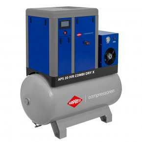 Schraubenkompressor APS 20 IVR Combi Dry X 10 bar 20 PS/15 kW 410-2000 l/min 500 l
