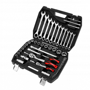 Werkzeugkoffer Steckschlüsselsatz 54-teilig mit Werkzeug aus Chrom-Vanadium